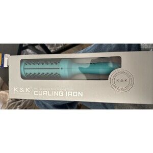 K & K 1.75” Professional Hair Curling Iron Teal Blue